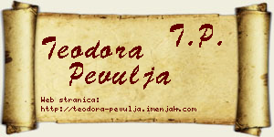 Teodora Pevulja vizit kartica